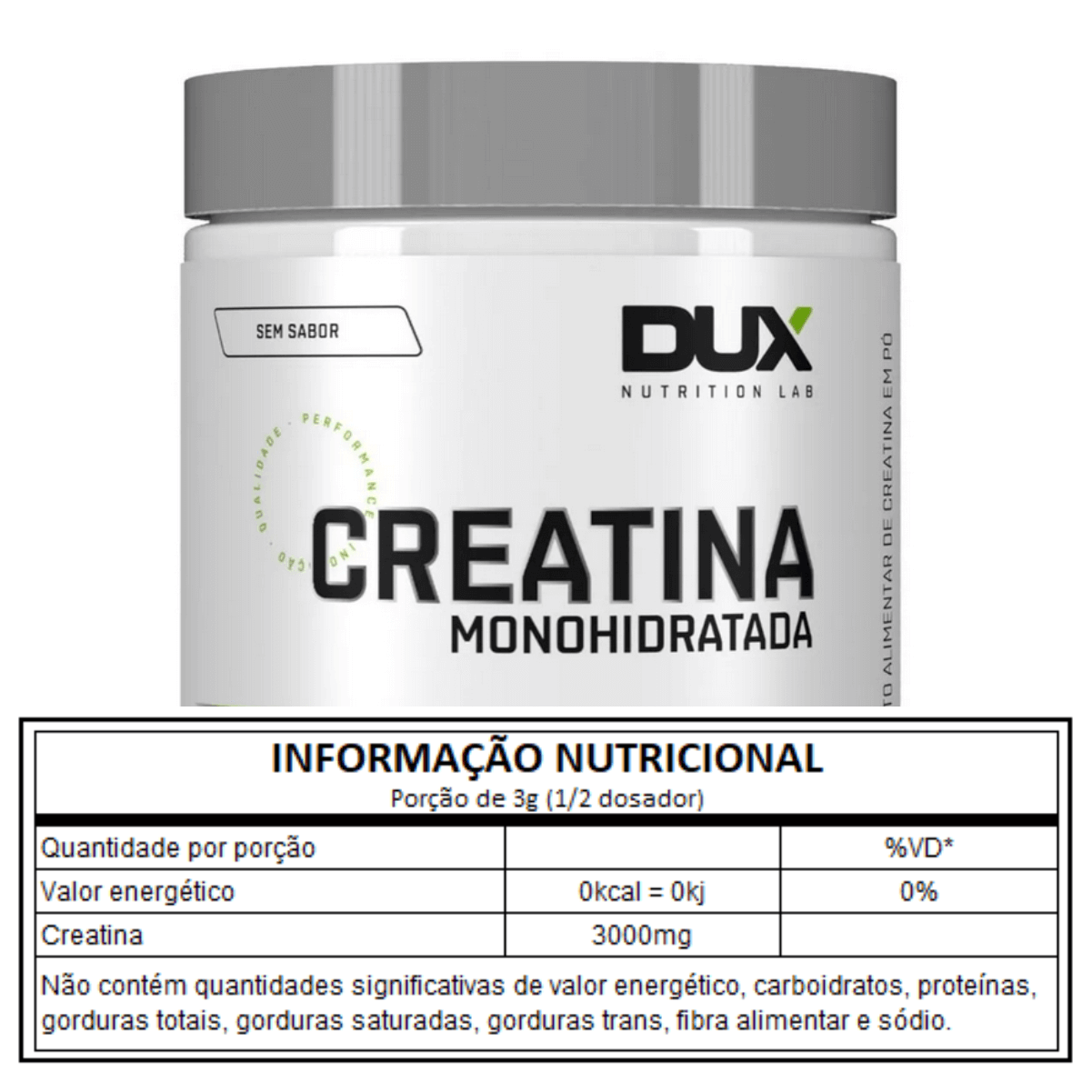 Creatina Dux 100% Pura Monohidratada 300g